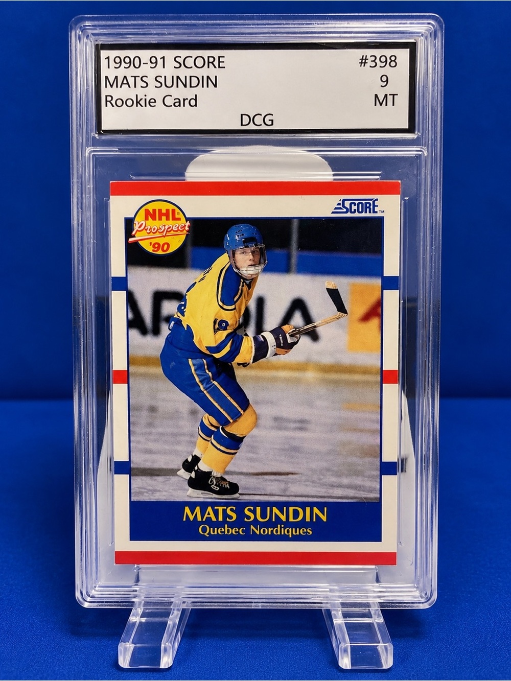 Score 1990-91 Mats Sundin Rookie Hockey Trading Card Toronto Maple Leafs